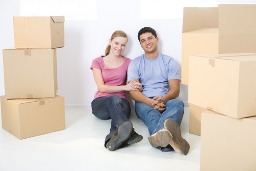 Household items and furniture organized in Kilburn storage