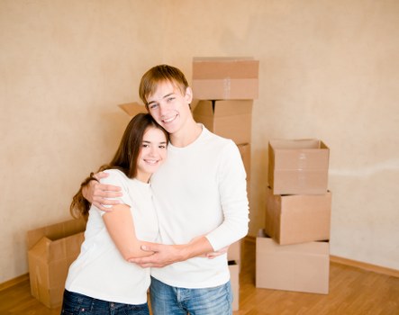 Boxes and furniture being prepared for a Kilburn apartment relocation