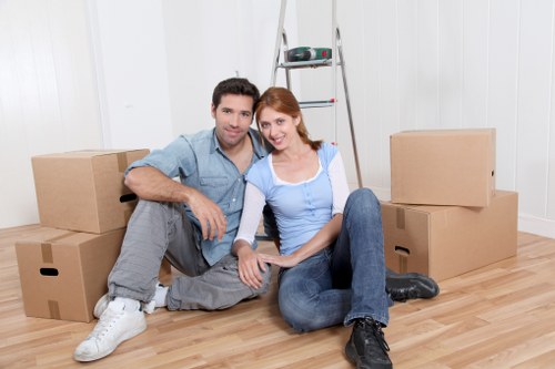 Staff training in careful lifting and handling during a house move