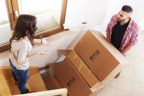 Moving van loaded for a home removal in Kilburn