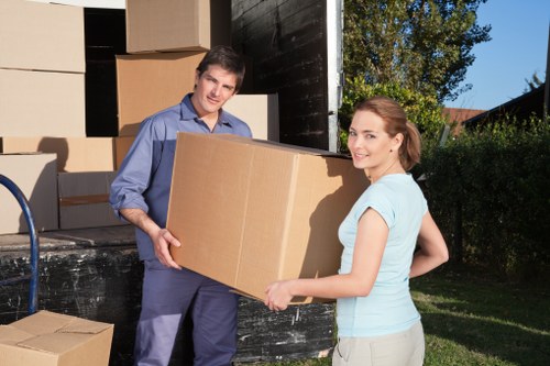 Organised packing boxes for storage and moving in Kilburn